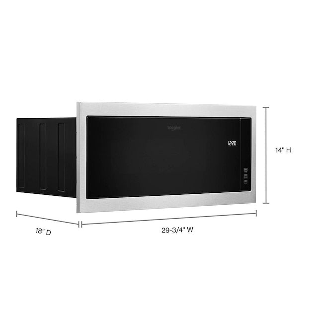 WHIRLPOOL Whirlpool WMT50011KS Built-in Microwave with Slim Trim Kit 1000-watt 1.1 cu. ft. 14 inch Height
