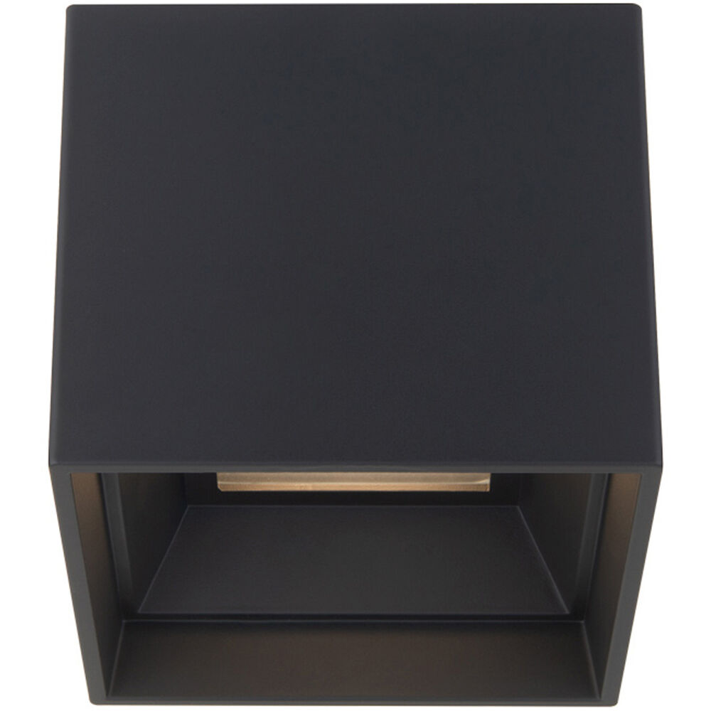 WAC LIGHTING Wac Lighting FM-W47206-30-BK Downtown Square Outdoor Ceiling Mount 11.9W 5 Inch