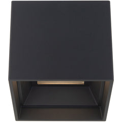 WAC LIGHTING Wac Lighting FM-W47206-30-BK Downtown Square Outdoor Ceiling Mount 11.9W 5 Inch