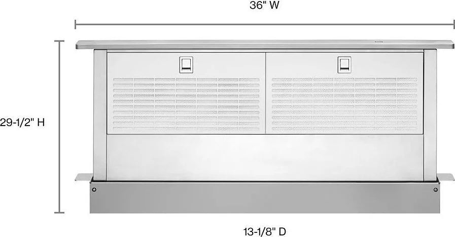 WHIRLPOOL Whirlpool UXD8636DYS 36 in. downdraft range hood 600 CFM