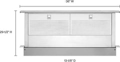 WHIRLPOOL Whirlpool UXD8636DYS 36 in. downdraft range hood 600 CFM