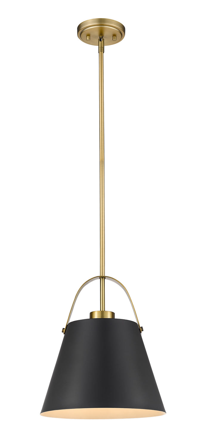 Z-LITE Z-Lite 726P-MB+HBR 1 Light Pendant 100W Angled Shade
