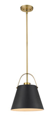 Z-LITE Z-Lite 726P-MB+HBR 1 Light Pendant 100W Angled Shade