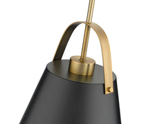 Z-LITE Z-Lite 726P-MB+HBR 1 Light Pendant 100W Angled Shade