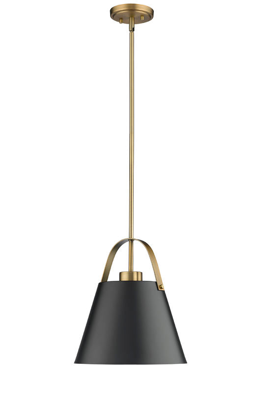 Z-LITE Z-Lite 726P-MB+HBR 1 Light Pendant 100W Angled Shade