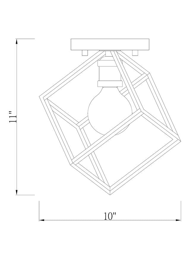 Z-LITE Z-Lite 478F-MB-BN one-light flush mount light 100w 10 inch