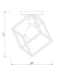 Z-LITE Z-Lite 478F-MB-BN one-light flush mount light 100w 10 inch