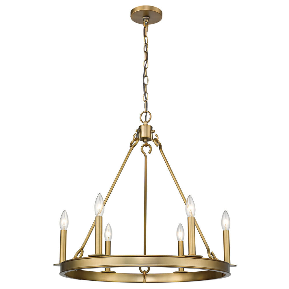 Z-LITE Z-Lite 482R-6OBR Six-Light Chandelier 6 x 60W 25.0 Inch Width 24.0 Inch Height