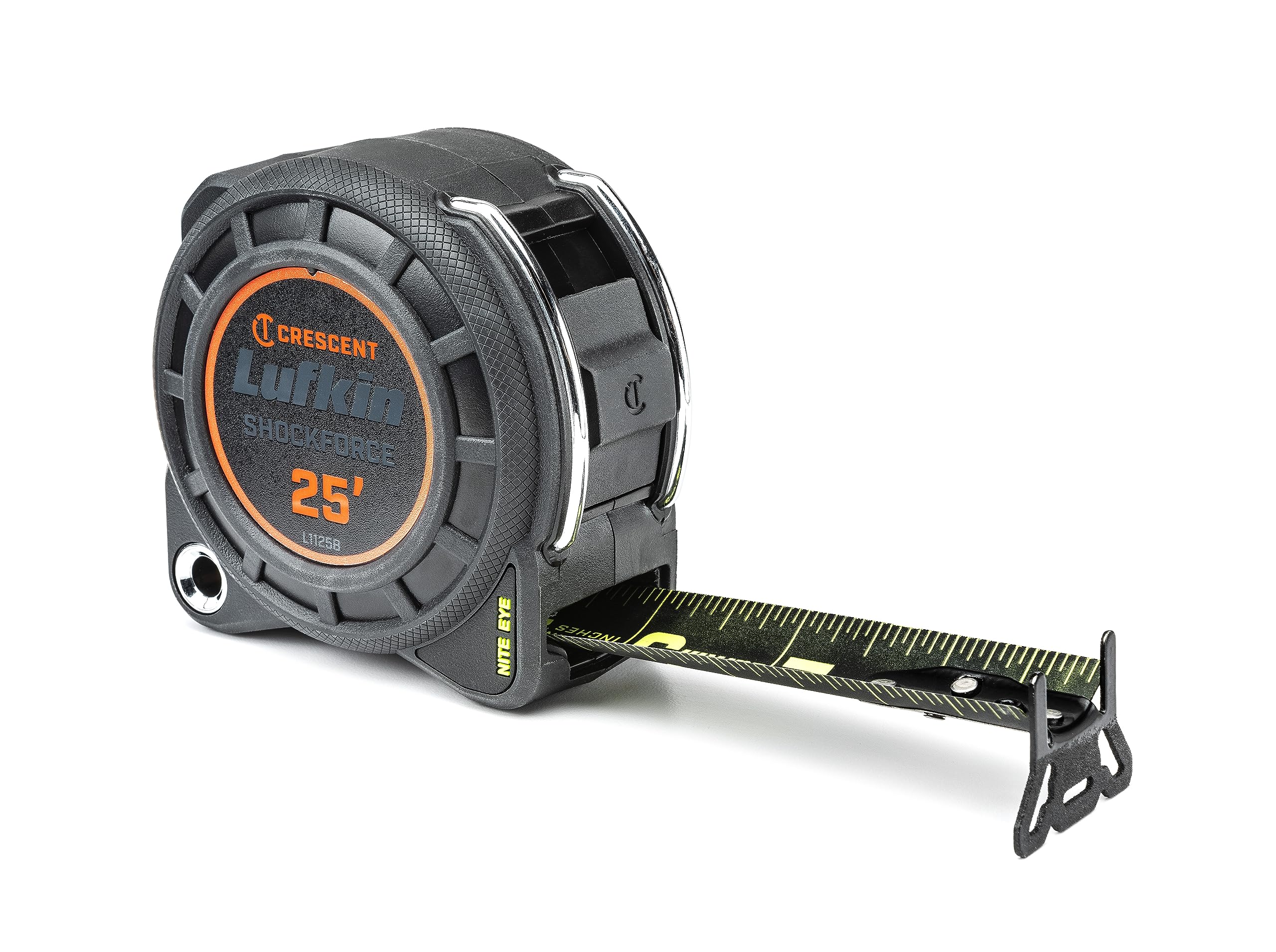 APEX TOOL GROUP Crescent Lufkin L1125B-02 Shockforce Nite Eye G1 Dual Sided Tape Measure 1-3/16 inches x 25 feet