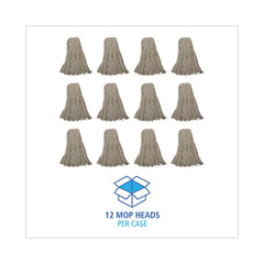 BOARDWALK Boardwalk BWK732C mop head lieflat-ldr cotton 32 oz 1-1/4 in headband 12-pack