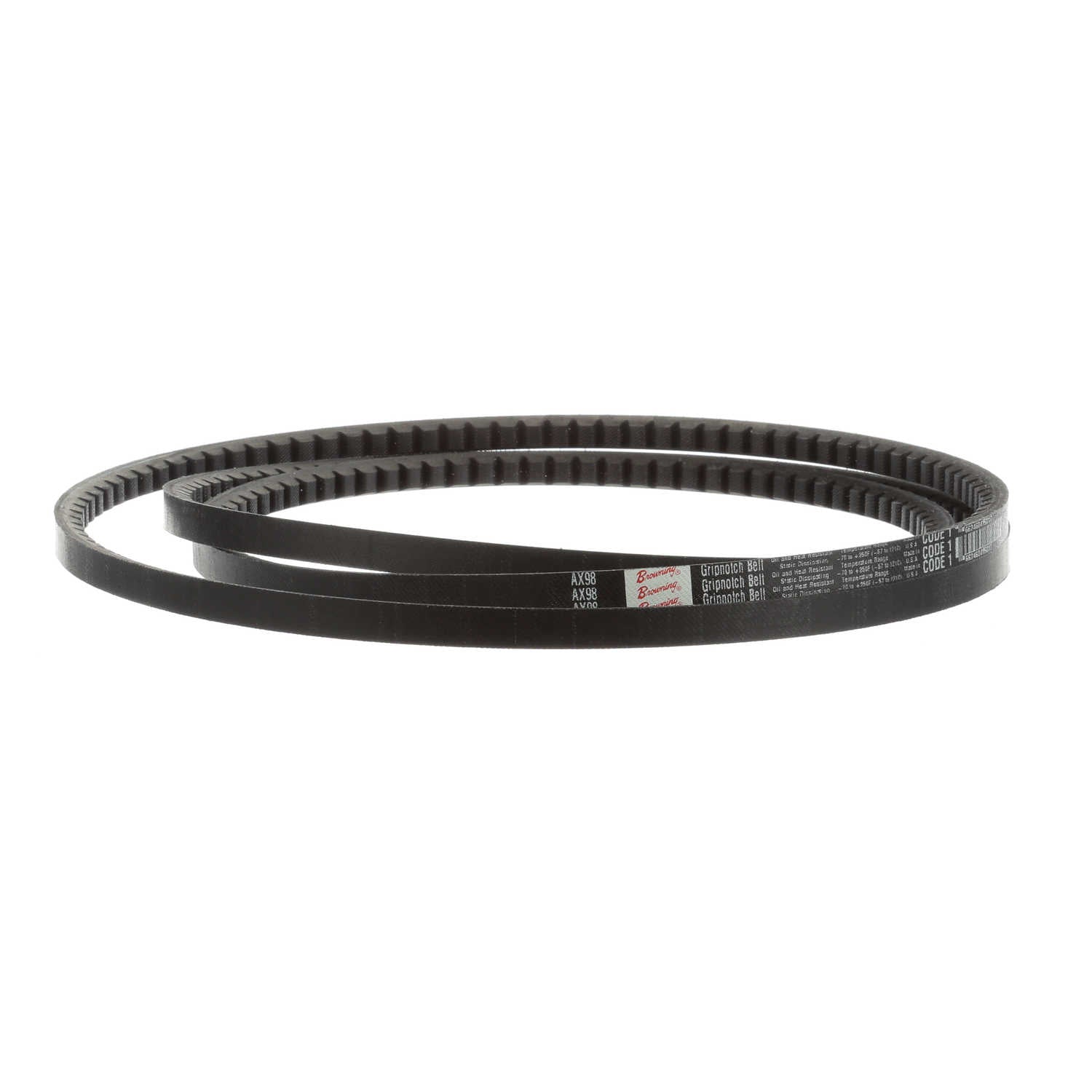 BROWNING Browning 2454965 AX98 EPDM Notched Belt 98% Efficient 98 Inch