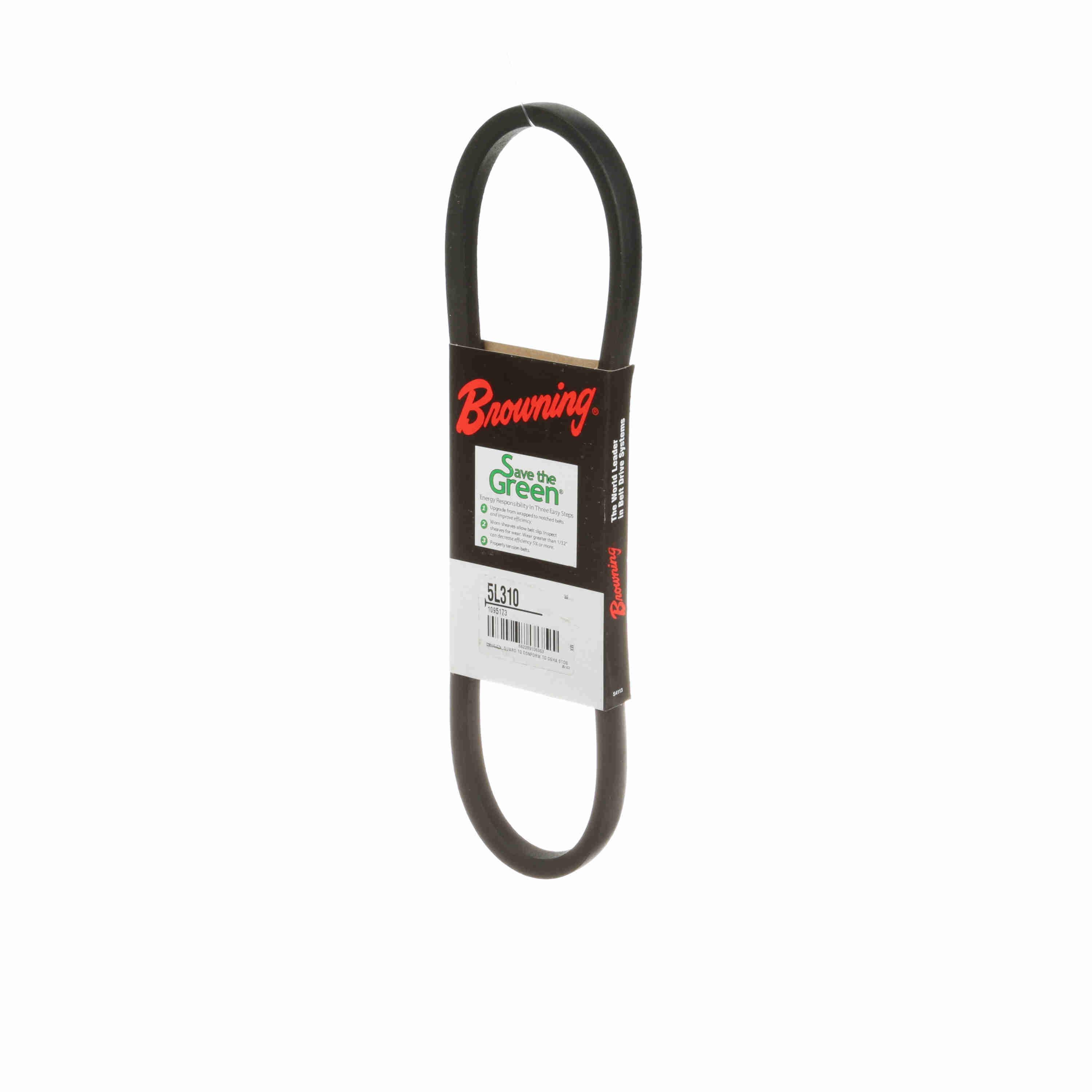 BROWNING Browning 1095173 5L310 FHP V-Belts L Belt Section 29.8 Pitch