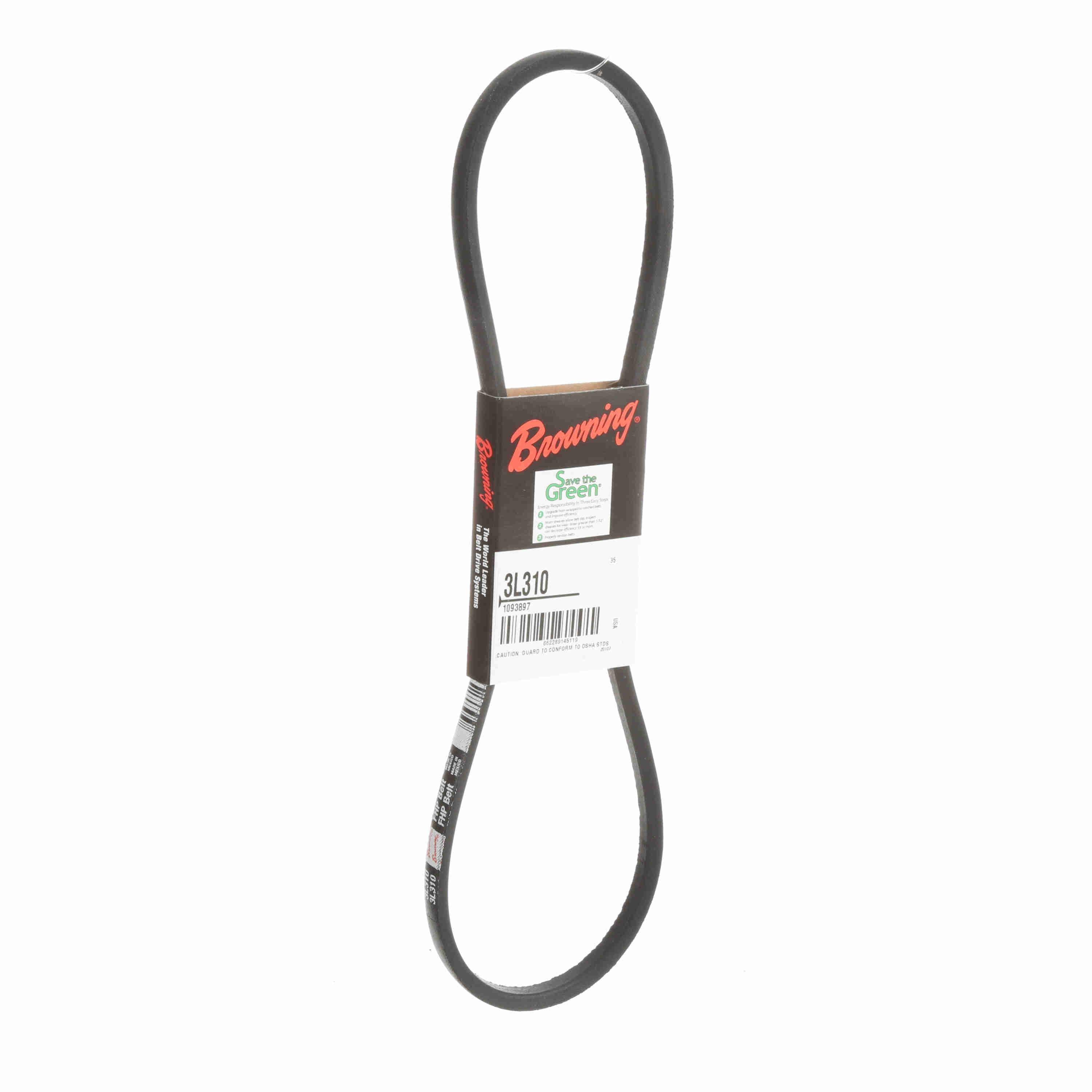 BROWNING Browning 1093897 V-Belt FHP 3L310 31 inch 3/8 inch