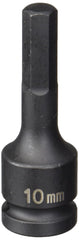 GREY PNEUMATIC Grey Pneumatic 2910m 1/2 inch drive 10mm hex impact driver socket 75mm oal
