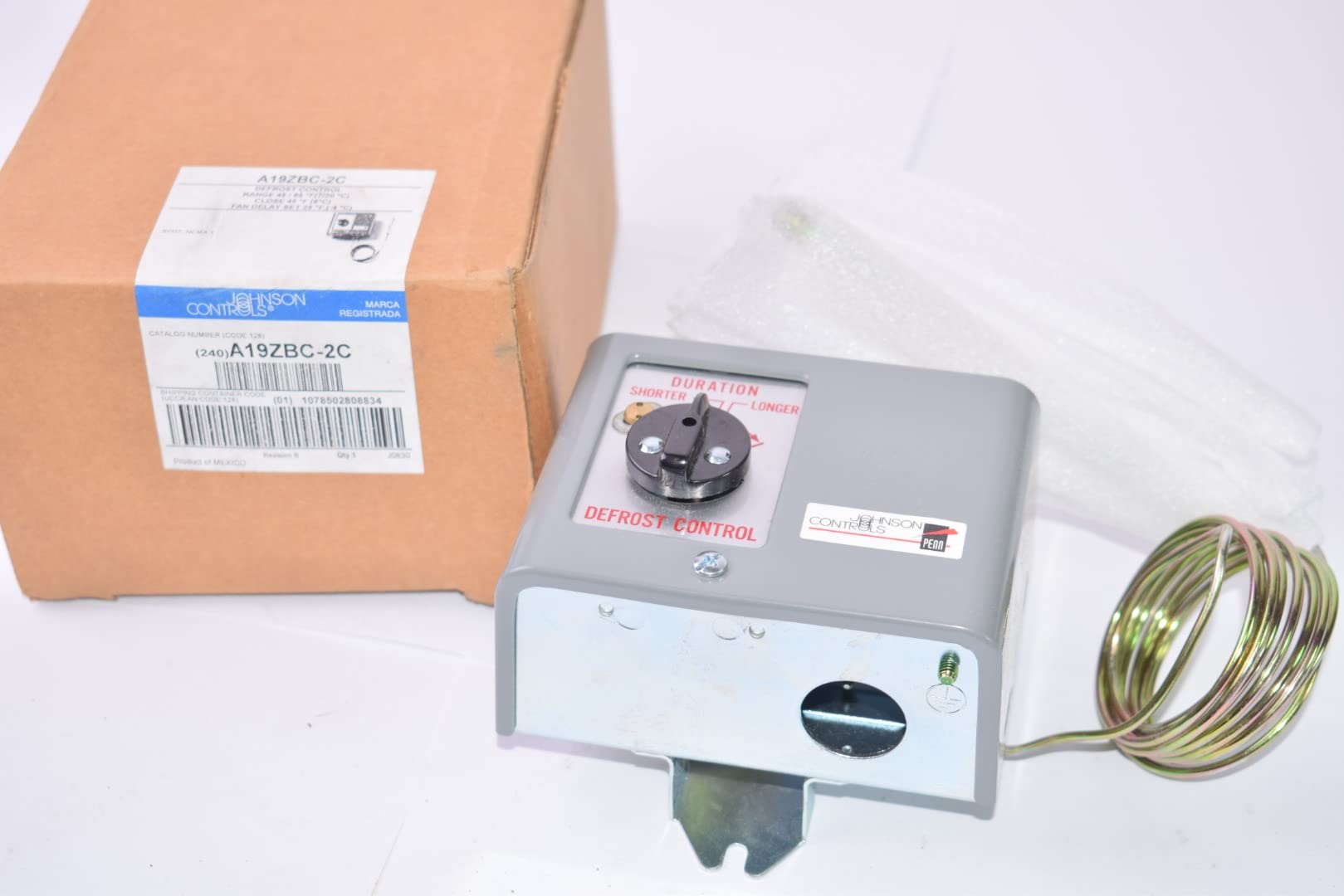 JOHNSON CONTROLS Johnson Controls A19ZBC-2C remote bulb temp control 120/240 VAC
