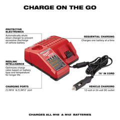 MILWAUKEE Milwaukee 48-59-1810 M18 Bare Tool Vehicle Charger 12/24V Input 12-18V Output
