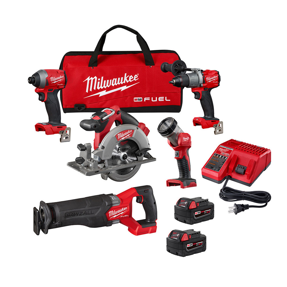 MILWAUKEE Milwaukee 2998-25 5 tool combo kit 18V 5-tool 2-battery