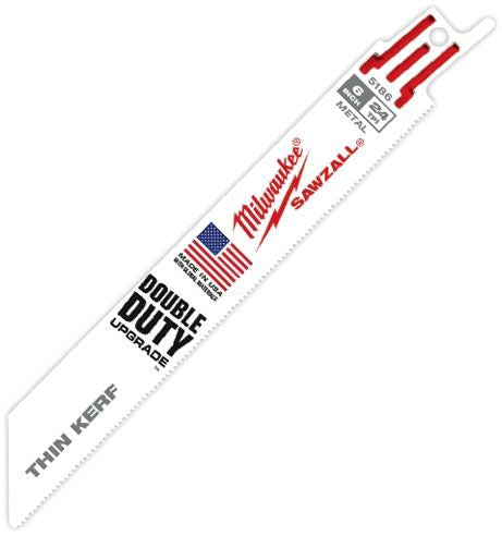MILWAUKEE Milwaukee 48-00-5186 6 in. 24 TPI Thin Metal Cutting SAWZALL Reciprocating Saw Blades (5-Pack)