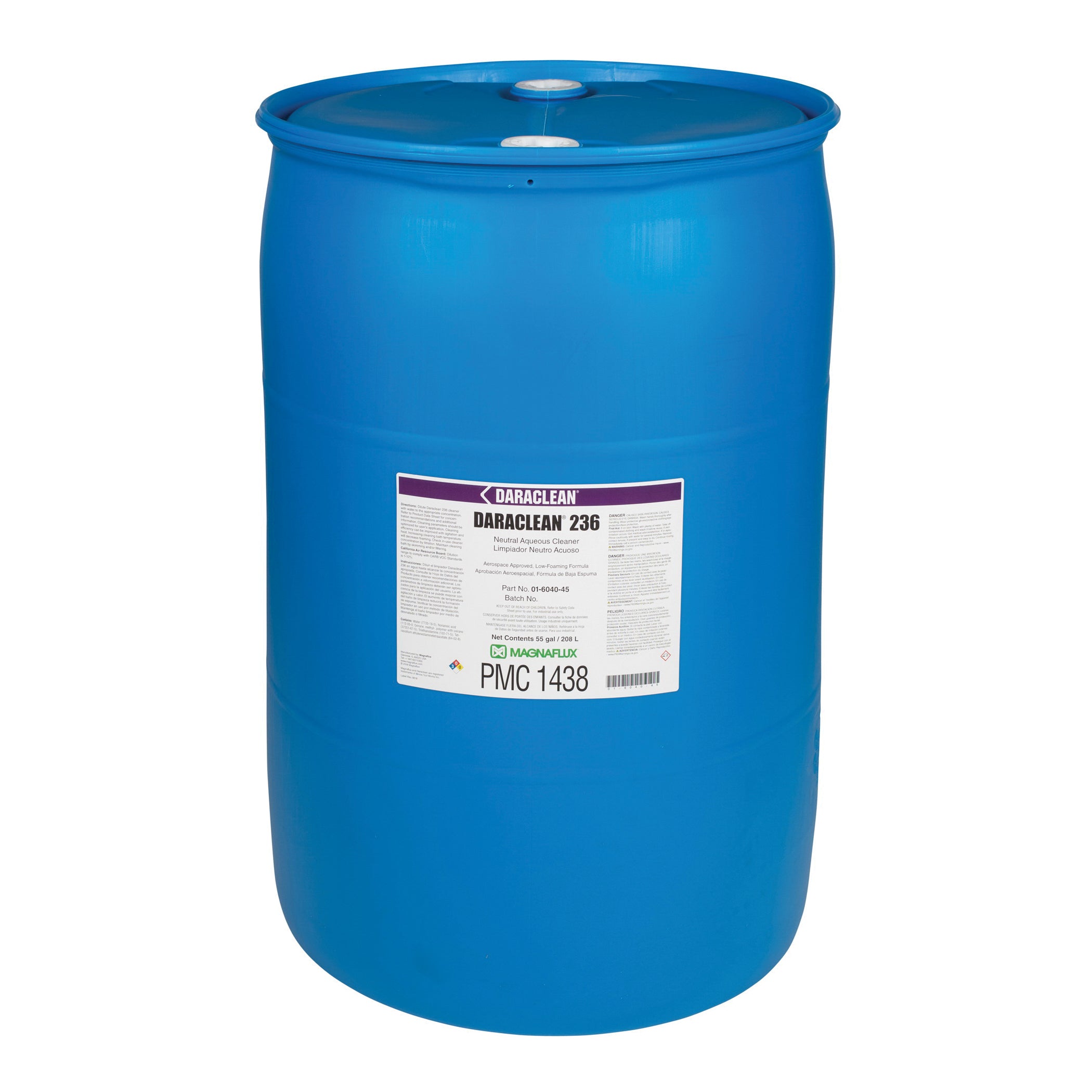 MAGNAFLUX Magnaflux 01-6040-45 Daraclean 236 Neutral Aqueous Cleaner 55 Gallon Drum