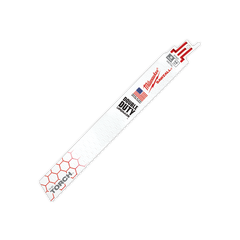 MILWAUKEE Milwaukee 48-00-5787 SAWZALL The Torch Demolition Straight Back Reciprocating Saw Blade 9 in L x 1 in W 5/PK