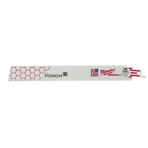 MILWAUKEE Milwaukee 48-00-5787 SAWZALL The Torch Demolition Straight Back Reciprocating Saw Blade 9 in L x 1 in W 5/PK