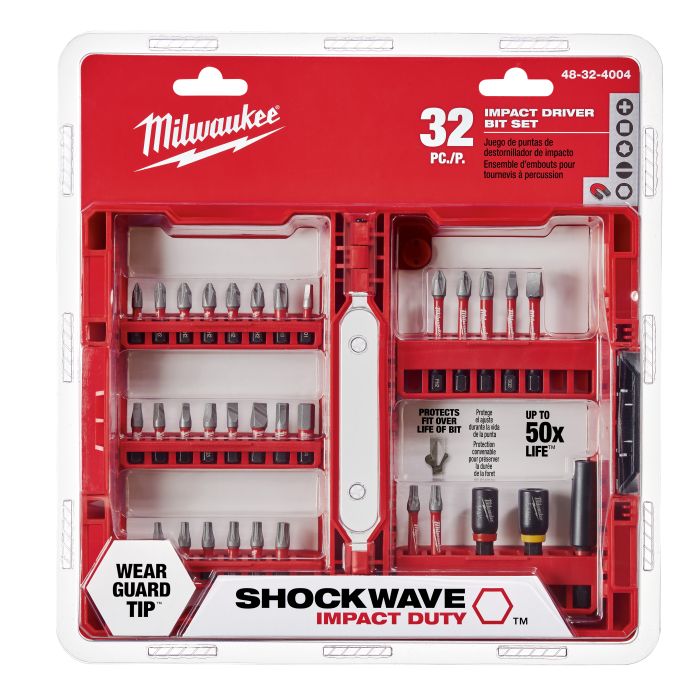 MILWAUKEE Milwaukee 48-32-4004 set imp drvr bit 1/4in stl