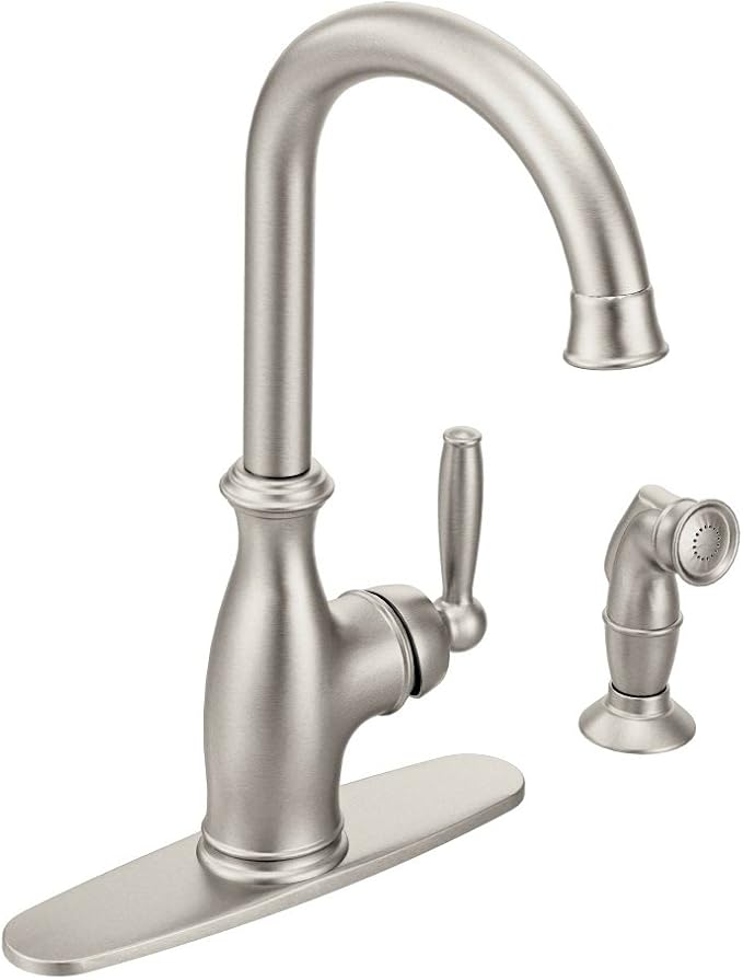 MOEN Moen 7735SRS Brantford One-Handle High Arc Kitchen Faucet 360 Degree