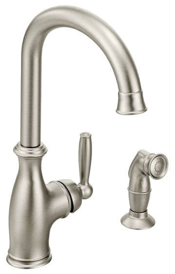 MOEN Moen 7735SRS Brantford One-Handle High Arc Kitchen Faucet 360 Degree