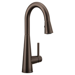 MOEN Moen 7664ORB Sleek One-Handle High Arc Pulldown Bar Faucet 1.5 GPM 14.46 Inch