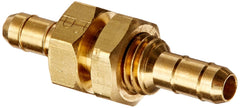 PARKER Parker 22bh-4-4 dubl-barb brass body bulkhead union fitting 1/4 inches barb tube x 1/4 inches barb tube