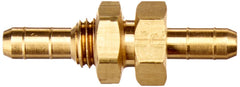 PARKER Parker 22bh-4-4 dubl-barb brass body bulkhead union fitting 1/4 inches barb tube x 1/4 inches barb tube