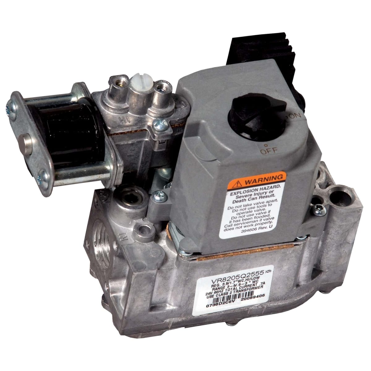 RESIDEO Resideo VR8205Q2555/U Gas Valve VR8205 Direct Ignition 2 Stage Standard Opening 24 V AC 1/2 x 1/2 Inch NPT