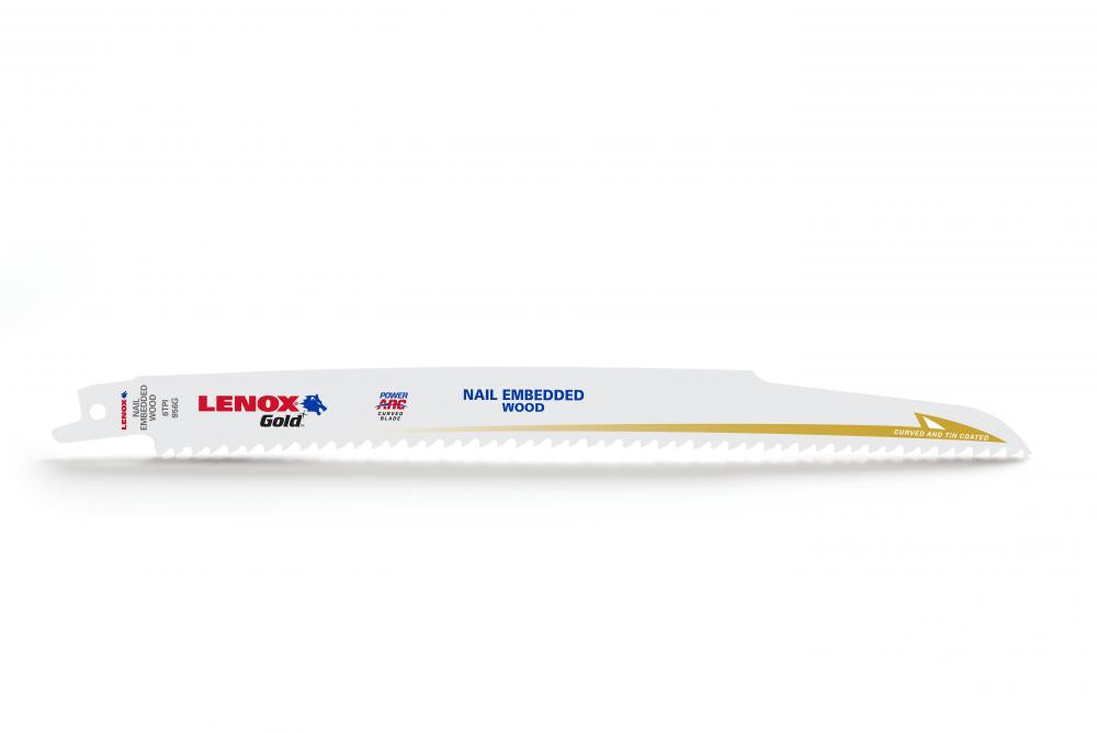 STANLEY Stanley 21062956GR Lenox Gold Power Arc Reciprocating Saw Blade 9-inch 6 Tpi 5-pack
