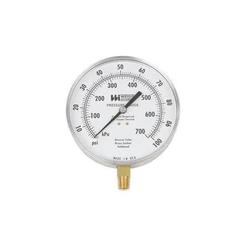 WEISS INSTRUMENTS Weiss Instruments 4CTS-060-4L 4 1/2 inch Dial Pressure Gauge 0-60 PSI 1/4 inch NPT