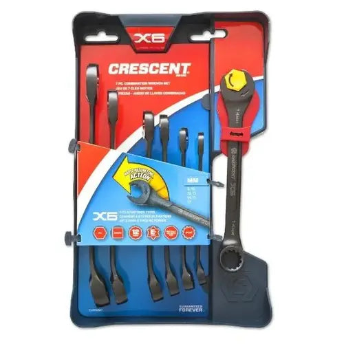 APEX TOOL GROUP Apex Tool Group CX6RWM7 7 Pc. X6 Metric Open End Ratcheting Wrench Set