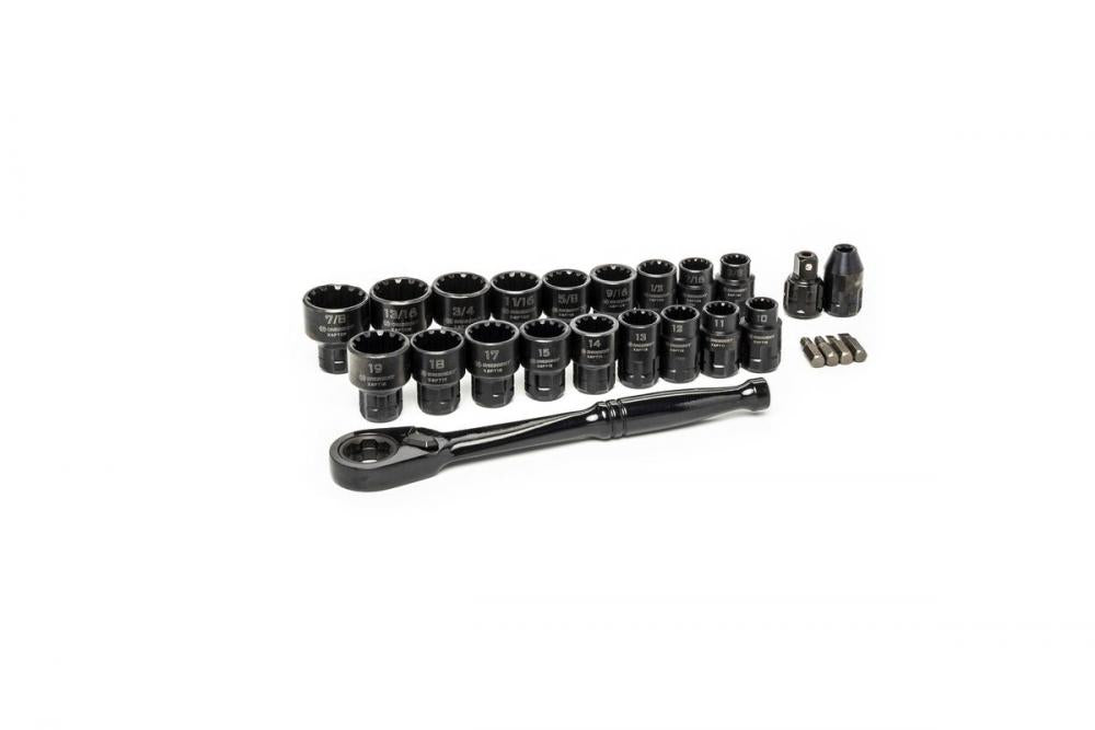 APEX TOOL GROUP Apex Tool Group CX6PT25 Ratchet and Socket Set 25 piece 3/8 inch Drive SAE