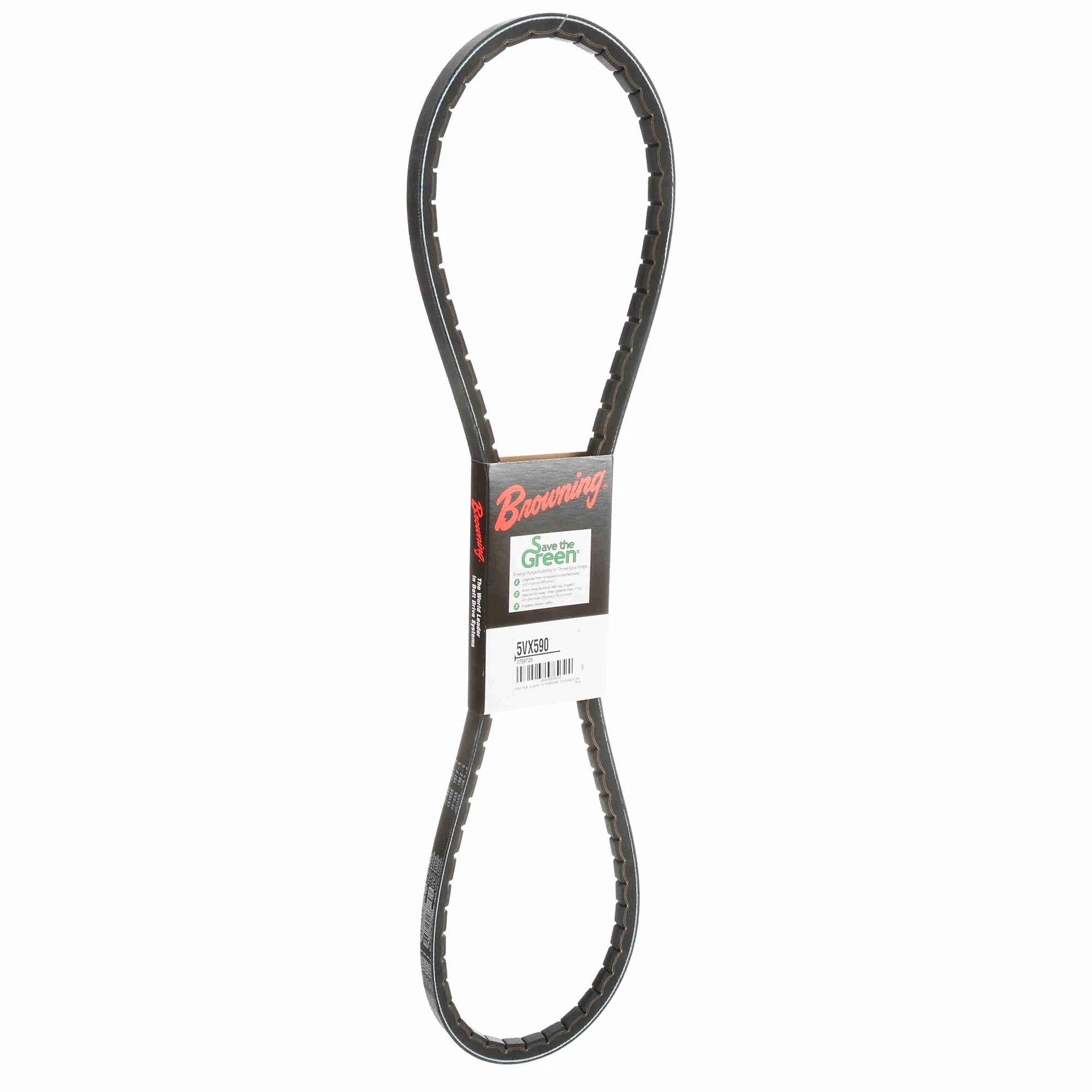 BROWNING Browning 3758729 V-Belt Cogged Gripnotch Belt 5VX590 59 inch length 5/8 inch width 17/32 inch thickness