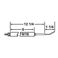 CROWN ENGINEERING Crown Engineering 20435 Beckett CB 10 Electrode 9/16 inch diameter 5 inch length Replacement WP-E5-153