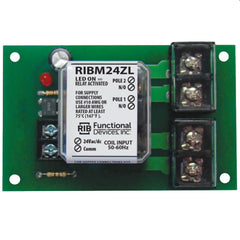FUNCTIONAL DEVICES Functional Devices RIBM24ZL 4 inch track mount power relay 30 amp DPST-N/O 24 VAC/DC coil