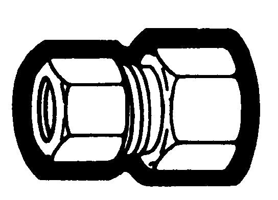 HOLYOKE FITTINGS Holyoke Fittings 66-108 5/8 x 1/2 O.D. Tube Standard Nut Compression Fitting - Tube to Female Pipe Straight Adapter