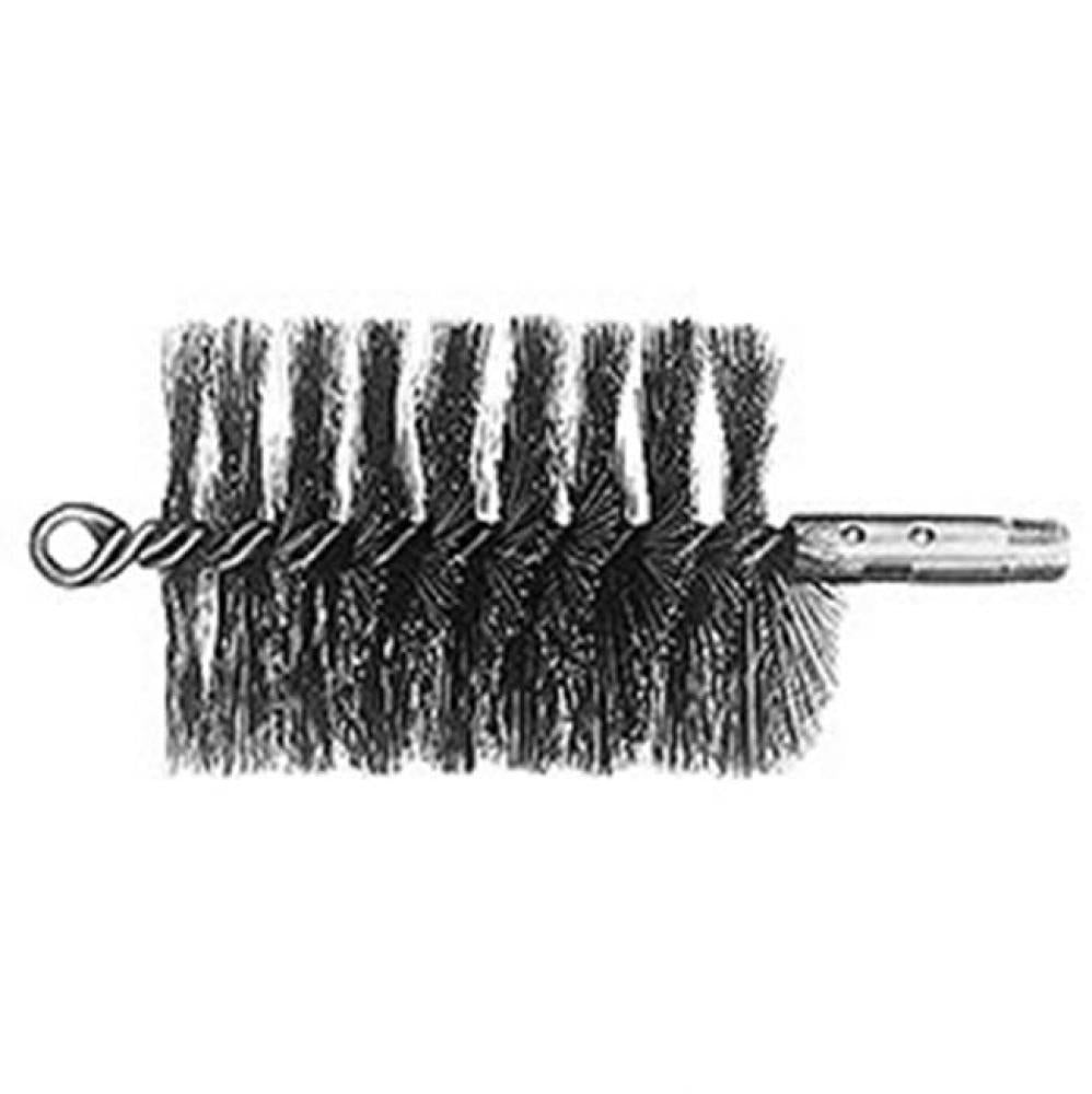 MILL-ROSE Mill-Rose 83045 Single Spiral Black Oil Tempered Wire Brush 2-3/4 inches 3 inches Flue 8 inches Total Length