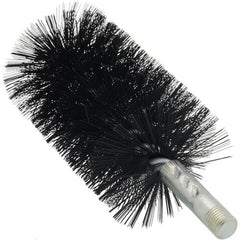 MILL-ROSE Mill-Rose 83045 Single Spiral Black Oil Tempered Wire Brush 2-3/4 inches 3 inches Flue 8 inches Total Length