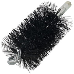 MILL-ROSE Mill-Rose 83045 Single Spiral Black Oil Tempered Wire Brush 2-3/4 inches 3 inches Flue 8 inches Total Length