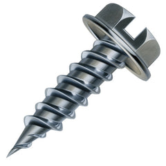 MALCO Malco HW10X2G #10 x 2 inches slotted hex head drill-in metal screws, type A, single thread, zinc plated 5/16 inches head (40 pack)