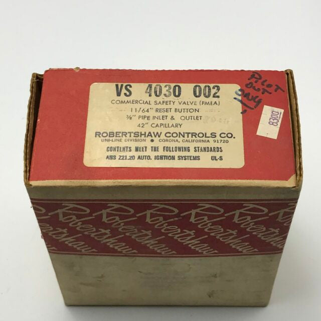 ROBERTSHAW Robertshaw 4030-002 Vintage Commercial Gas Oven Safety Valve 3/8 inchesX3/8 inches Z-76308-42