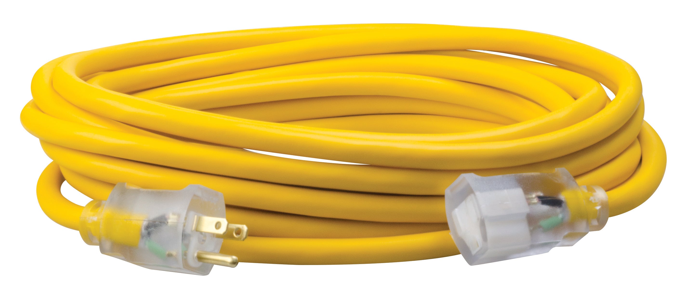 SOUTHWIRE Southwire 1687SW0002 Polar/Solar SJEOOW outdoor extension cord with light ends 15A 125V 25ft 12/3
