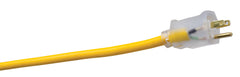 SOUTHWIRE Southwire 1687SW0002 Polar/Solar SJEOOW outdoor extension cord with light ends 15A 125V 25ft 12/3
