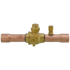 WHITE-RODGERS White-Rodgers 081070 Refrigeration Ball Valve w/ Access Valve, Brass Locking Seal Cap, Thread Holes 7/8 inches