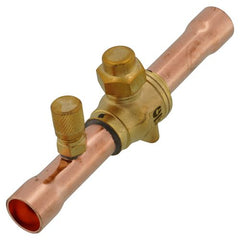 WHITE-RODGERS White-Rodgers 081068 bvss-058t refrigeration ball valve w/ access valve, brass locking seal cap, thread holes 5/8 inches odf