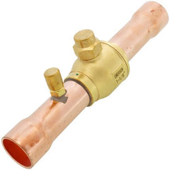 WHITE-RODGERS White-Rodgers 081019 BVSS series refrigeration ball valve with access valve 1-1/8 inches ODF brass locking seal cap